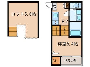 ルシエルメゾネット志賀本通の物件間取画像